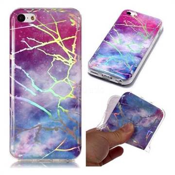 Dream Sky Marble Pattern Bright Color Laser Soft TPU Case for iPhone 5c