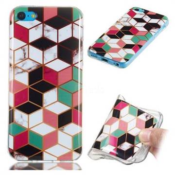 Three-dimensional Square Soft TPU Marble Pattern Phone Case for iPhone 5c