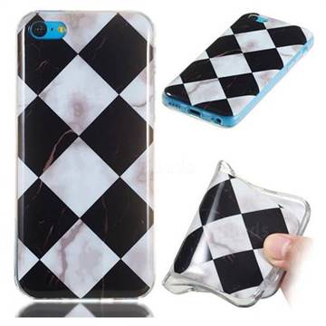 Black and White Matching Soft TPU Marble Pattern Phone Case for iPhone 5c