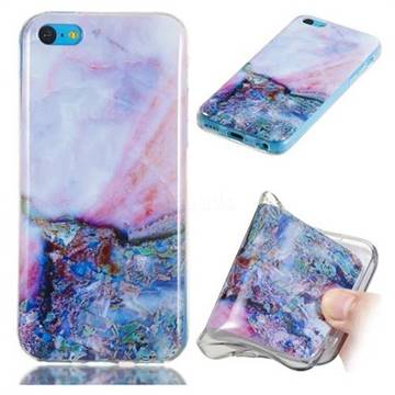 Purple Amber Soft TPU Marble Pattern Phone Case for iPhone 5c