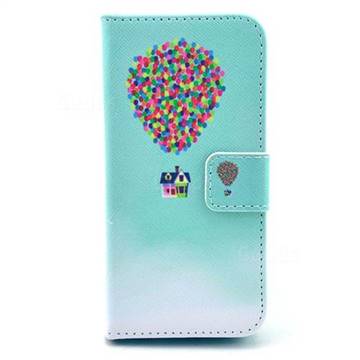 Hot Air Balloon Leather Wallet Case for iPhone 5c