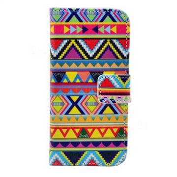 Colored Tribal Leather Wallet Case for iPhone 5c