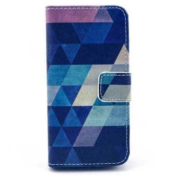 Rhombus Tribal Leather Wallet Case for iPhone 5c