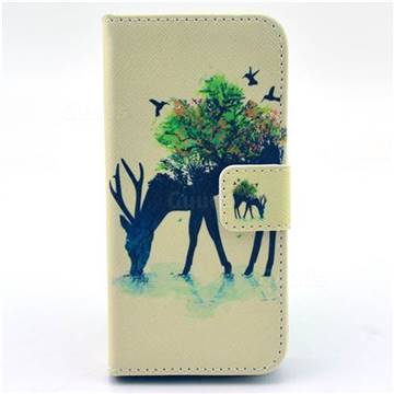 Antelope Leather Flip Wallet Case Cover for iPhone 5c