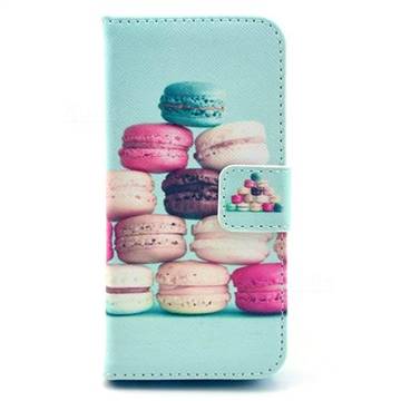 Colorful Macaroons Leather Wallet Case for iPhone 5c