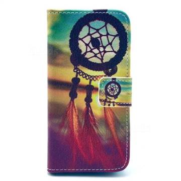 Sunset Dream Catcher Leather Wallet Case for iPhone 5c