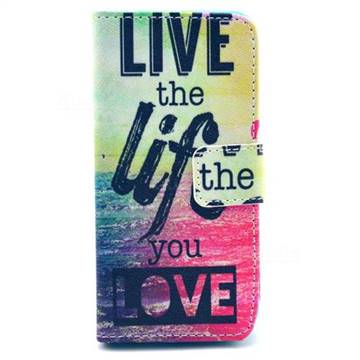 Live the Life Leather Wallet Case for iPhone 5c