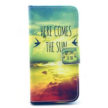 Here Comes the Sun Leather Wallet Case for iPhone 5c