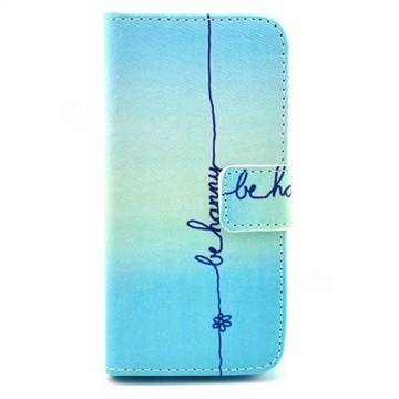 Sample Happy Leather Wallet Case for iPhone 5c
