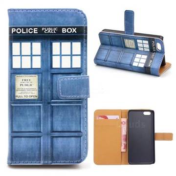 Police Box Leather Wallet Case for iPhone 5c