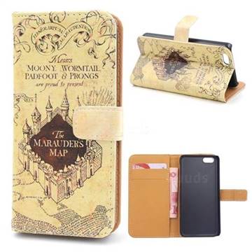 The Marauders Map Leather Wallet Case for iPhone 5c