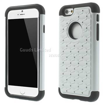 Starry Sky Rhinestone PC & Silicone Back Cover for iPhone 6 6s (4.7 inch) - White