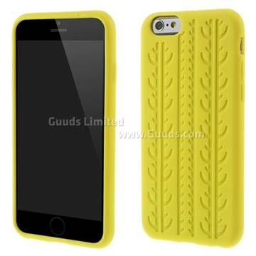 Tire pattern Silicone Case for iPhone 6 6s (4.7 inch) - Yellow