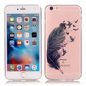 Bird Feathers Super Clear Soft TPU Back Cover for iPhone 6s 6 (4.7 inch)