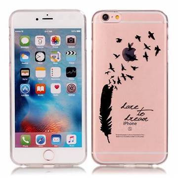 Dream Feathers High Transparent Soft TPU Back Cover for iPhone 6s 6 (4.7 inch)