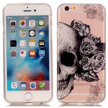 Skull Rose Super Clear Soft TPU Back Cover for iPhone 6s 6 (4.7 inch)