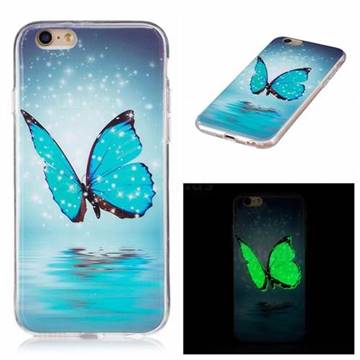 Butterfly Noctilucent Soft TPU Back Cover for iPhone 6s 6 (4.7 inch)