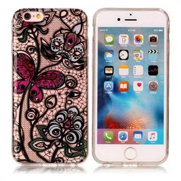 Butterfly Flowers Super Clear Soft TPU Back Cover for iPhone 6s 6 6G(4.7 inch)