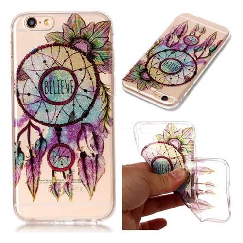 Flower Wind Chimes Super Clear Flash Powder Shiny Soft TPU Back Cover for iPhone 6s 6 6G(4.7 inch)