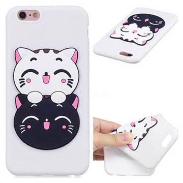 Couple Cats Soft 3D Silicone Case for iPhone 6s 6 6G(4.7 inch)