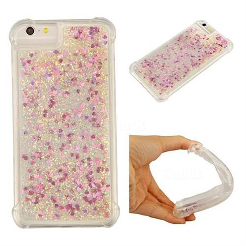 Dynamic Liquid Glitter Sand Quicksand Star TPU Case for iPhone 6s 6 6G(4.7 inch) - Rose