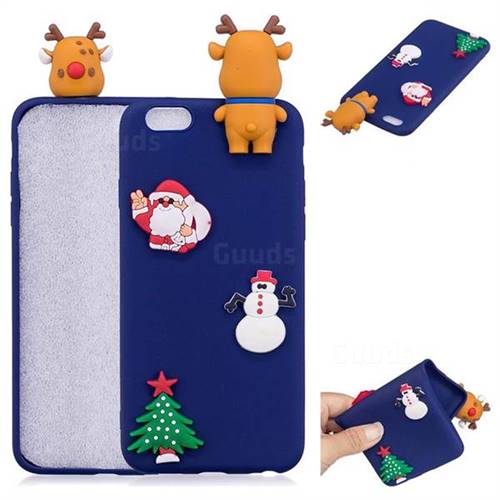 Navy Elk Christmas Xmax Soft 3D Silicone Case for iPhone 6s 6 6G(4.7 inch)