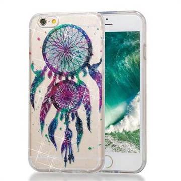Retro Wind Chimes Flash Powder Super Clear Soft Back Cover for iPhone 6s 6 6G(4.7 inch)