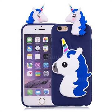Unicorn Soft 3D Silicone Case for iPhone 6s 6 6G(4.7 inch) - Dark Blue