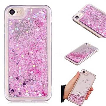 Glitter Sand Mirror Quicksand Dynamic Liquid Star TPU Case for iPhone 6s 6 6G(4.7 inch) - Cherry Pink