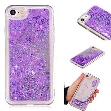 Glitter Sand Mirror Quicksand Dynamic Liquid Star TPU Case for iPhone 6s 6 6G(4.7 inch) - Purple