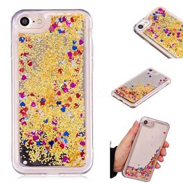 Glitter Sand Mirror Quicksand Dynamic Liquid Star TPU Case for iPhone 6s 6 6G(4.7 inch) - Yellow