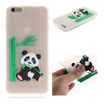 Panda Eating Bamboo Soft 3D Silicone Case for iPhone 6s 6 6G(4.7 inch) - Translucent