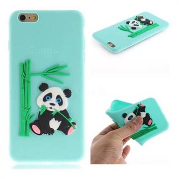 Panda Eating Bamboo Soft 3D Silicone Case for iPhone 6s 6 6G(4.7 inch) - Green