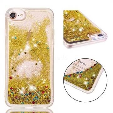 Dynamic Liquid Glitter Quicksand Sequins TPU Phone Case for iPhone 6s 6 6G(4.7 inch) - Golden