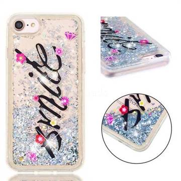 Smile Flower Dynamic Liquid Glitter Quicksand Soft TPU Case for iPhone 6s 6 6G(4.7 inch)