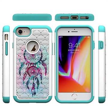 Color Drops Wind Chimes Studded Rhinestone Bling Diamond Shock Absorbing Hybrid Defender Rugged Phone Case Cover for iPhone 6s 6 6G(4.7 inch)