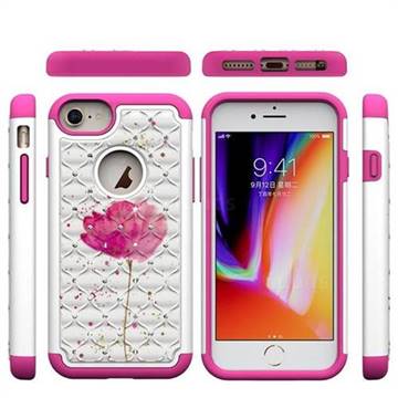 Watercolor Studded Rhinestone Bling Diamond Shock Absorbing Hybrid Defender Rugged Phone Case Cover for iPhone 6s 6 6G(4.7 inch)