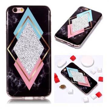 Black Diamond Soft TPU Marble Pattern Phone Case for iPhone 6s 6 6G(4.7 inch)