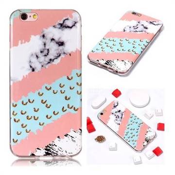 Diagonal Grass Soft TPU Marble Pattern Phone Case for iPhone 6s 6 6G(4.7 inch)