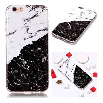 Black and White Soft TPU Marble Pattern Phone Case for iPhone 6s 6 6G(4.7 inch)