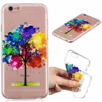 Oil Painting Tree Clear Varnish Soft Phone Back Cover for iPhone 6s 6 6G(4.7 inch)