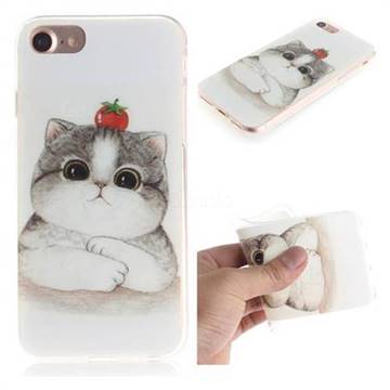 Cute Tomato Cat IMD Soft TPU Cell Phone Back Cover for iPhone 6s 6 6G(4.7 inch)