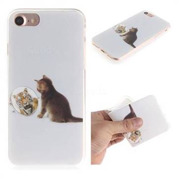 Cat and Tiger IMD Soft TPU Cell Phone Back Cover for iPhone 6s 6 6G(4.7 inch)