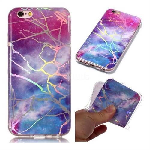 Dream Sky Marble Pattern Bright Color Laser Soft TPU Case for iPhone 6s 6 6G(4.7 inch)