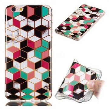 Three-dimensional Square Soft TPU Marble Pattern Phone Case for iPhone 6s 6 6G(4.7 inch)