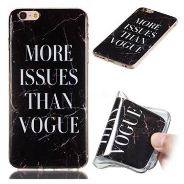 Stylish Black Soft TPU Marble Pattern Phone Case for iPhone 6s 6 6G(4.7 inch)