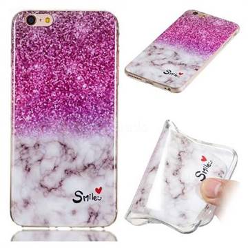 Love Smoke Purple Soft TPU Marble Pattern Phone Case for iPhone 6s 6 6G(4.7 inch)