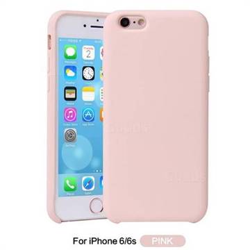 Howmak Slim Liquid Silicone Rubber Shockproof Phone Case Cover for iPhone 6s 6 6G(4.7 inch) - Pink