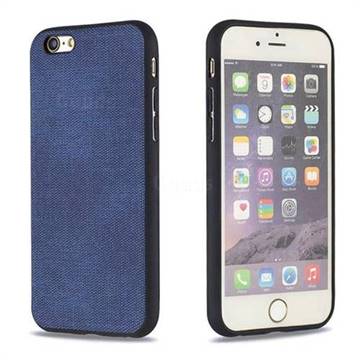 Canvas Cloth Coated Soft Phone Cover for iPhone 6s 6 6G(4.7 inch) - Blue