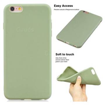 Soft Matte Silicone Phone Cover for iPhone 6s 6 6G(4.7 inch) - Bean Green